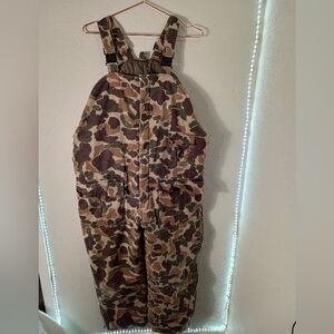 Men's Avid Camo Insulated Coveralls Side Leg Zippers sz Large